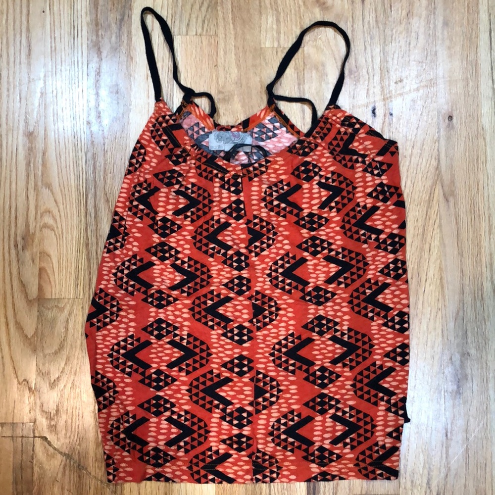 Ecote Red and black adjustable tank top